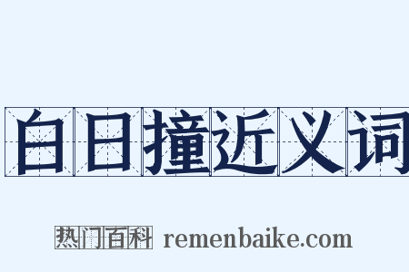 白日撞近义词是什么意思的图片